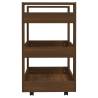 Brown Oak Kitchen Trolley 60x45 cm - Stylish Storage Solution