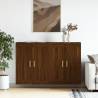 Wall Mounted Cabinets - 2 pcs Brown Oak Engineered Wood