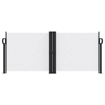 Retractable Side Awning White 100x600 cm - Privacy Screen