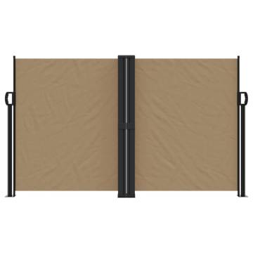 Retractable Side Awning Taupe 140x1000 cm - Privacy & Protection