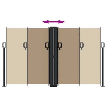 Retractable Side Awning Taupe 140x1000 cm - Privacy & Protection