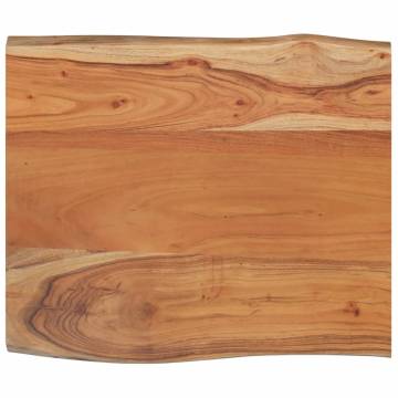 Rectangular Solid Wood Acacia Live Edge Table Top - 70x60 cm