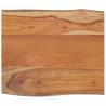 Rectangular Solid Wood Acacia Live Edge Table Top - 70x60 cm