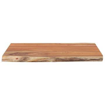 Rectangular Solid Wood Acacia Live Edge Table Top - 70x60 cm