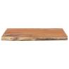 Rectangular Solid Wood Acacia Live Edge Table Top - 70x60 cm