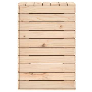 Laundry Basket 44x44x66 cm - Solid Pine Wood Storage Solution