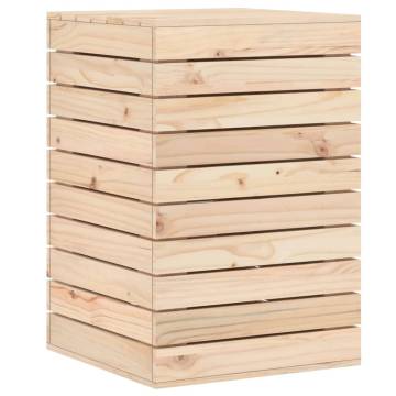 Laundry Basket 44x44x66 cm - Solid Pine Wood Storage Solution