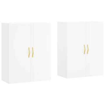 Stylish Wall Mounted Cabinets - High Gloss White | Hipo Market