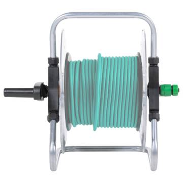 Wall Mounted Hose Reel for 50m 1/2" Hose - Galvanized Steel