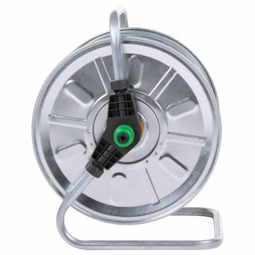 Wall Mounted Hose Reel for 50m 1/2" Hose - Galvanized Steel