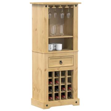 Wine Rack Corona - Solid Pine Wood Storage (56x35x120 cm)