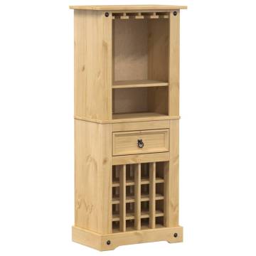 Wine Rack Corona - Solid Pine Wood Storage (56x35x120 cm)