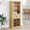 Wine Rack Corona - Solid Pine Wood Storage (56x35x120 cm)