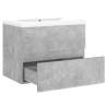 Concrete Grey Sink Cabinet with Built-in Basin | HipoMarket