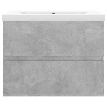 Concrete Grey Sink Cabinet with Built-in Basin | HipoMarket