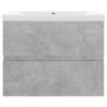 Concrete Grey Sink Cabinet with Built-in Basin | HipoMarket