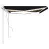 Manual Retractable Awning with LED - 5x3.5m Anthracite