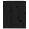 Wall Cabinet Black - Solid Pinewood 45x30x35 cm | HipoMarket