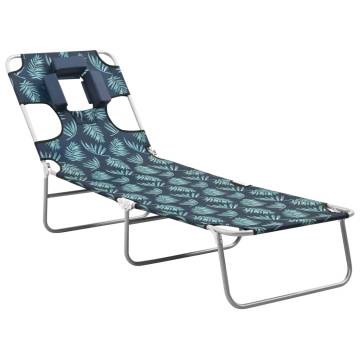 Folding Sun Lounger with Head Cushion | Stylish and Durable