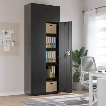 File Cabinet Black 90x40x240 cm Steel | Durable & Stylish