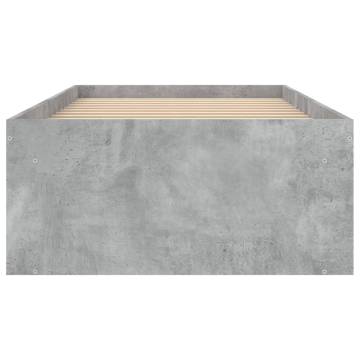 Concrete Grey Bed Frame 75x190 cm - Stylish & Practical