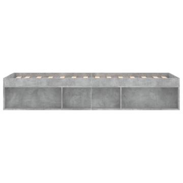 Concrete Grey Bed Frame 75x190 cm - Stylish & Practical