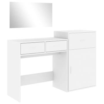 3 Piece White Dressing Table Set - Elegant & Modern Design