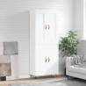 Highboard White 69.5x34x180 cm Engineered Wood Colour white Quantity in Package 1 Model 2 doors 