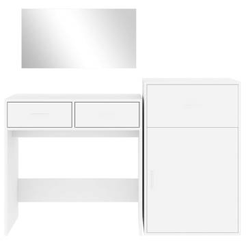 3 Piece White Dressing Table Set - Elegant & Modern Design