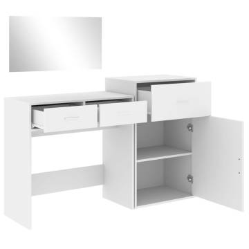 3 Piece White Dressing Table Set - Elegant & Modern Design