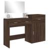 3 Piece Dressing Table Set - Brown Oak Engineered Wood