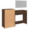 3 Piece Dressing Table Set - Brown Oak Engineered Wood