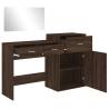 3 Piece Dressing Table Set - Brown Oak Engineered Wood