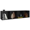 Stylish Black Book Cabinet/TV Cabinet | Engineered Wood 36x30x143 cm