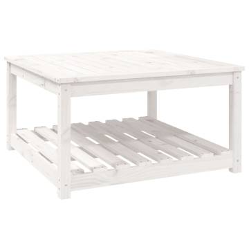 Garden Table White 82.5x82.5 cm Solid Pine - Elegant Design