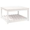 Garden Table White 82.5x82.5 cm Solid Pine - Elegant Design