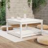 Garden Table White 82.5x82.5 cm Solid Pine - Elegant Design