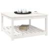 Garden Table White 82.5x82.5 cm Solid Pine - Elegant Design