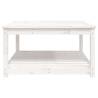 Garden Table White 82.5x82.5 cm Solid Pine - Elegant Design