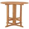 Folding Garden Dining Table Ø90x75 cm - Solid Teak Wood