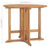 Folding Garden Dining Table Ø90x75 cm - Solid Teak Wood