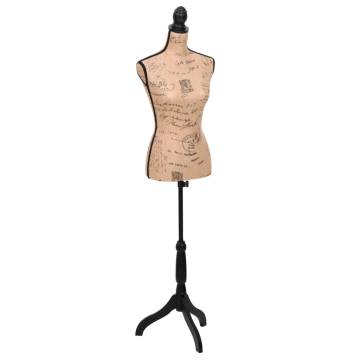 Ladies Jute Bust Display Mannequin - Adjustable Height & Stylish