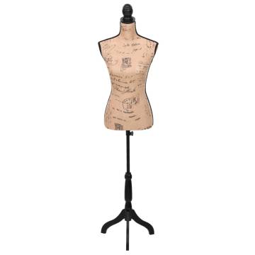 Ladies Jute Bust Display Mannequin - Adjustable Height & Stylish