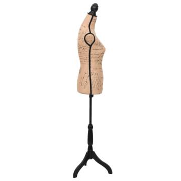 Ladies Jute Bust Display Mannequin - Adjustable Height & Stylish