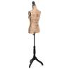 Ladies Jute Bust Display Mannequin - Adjustable Height & Stylish