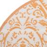 Trendy Outdoor Carpet Orange & White Ø160 cm - Durable & UV-Resistant