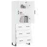 Elegant Highboard White - 69.5x34x180 cm Engineered Wood