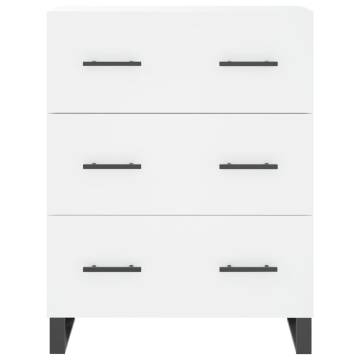 Elegant Highboard White - 69.5x34x180 cm Engineered Wood