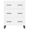 Elegant Highboard White - 69.5x34x180 cm Engineered Wood