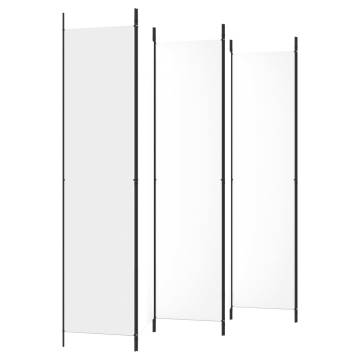 6-Panel Room Divider White 300x220 cm - Stylish Privacy Screen